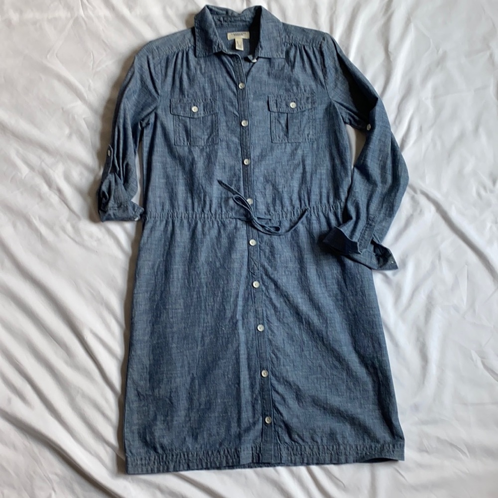BNWT Lands End Canvas chambray dress